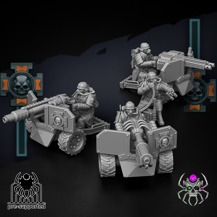 Korps of Ashes - Fire Support Team By Eight Legs Miniatures – 32mm Wargaming Scale