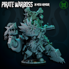 Pirate War Boss in Mega Armour by Mekka Miniatures - 32mm Wargaming Scale