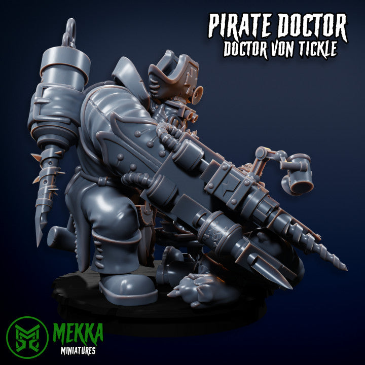 Pirate Doctor - Orc Medical Mayhem by Mekka Miniatures - 32mm Wargaming Scale
