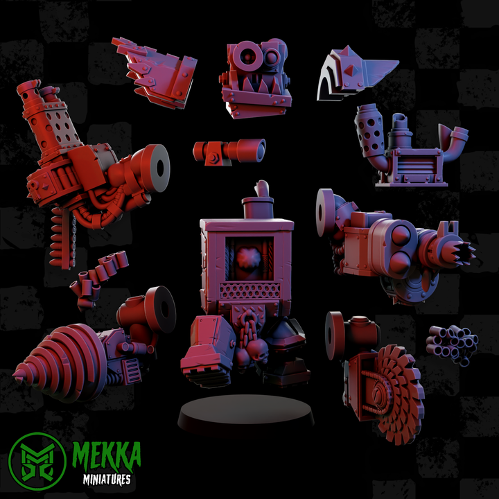 Mega Armoured Orcs Set 2 by Mekka Miniatures - 32mm Wargaming Scale