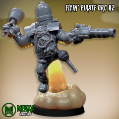 Flyin Orc Pirate Set by MekkaMiniatures - 32mm Wargaming Scale