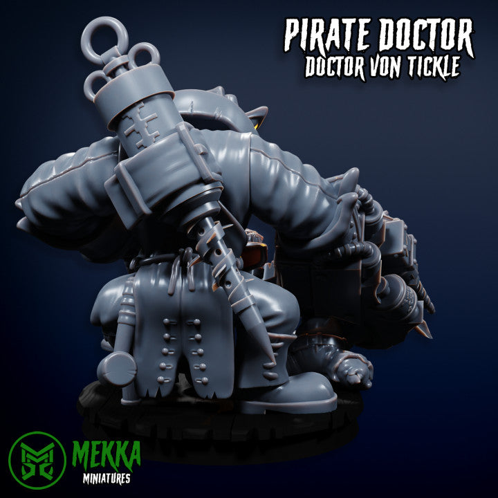 Pirate Doctor - Orc Medical Mayhem by Mekka Miniatures - 32mm Wargaming Scale