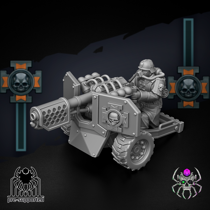 Korps of Ashes - Fire Support Team By Eight Legs Miniatures – 32mm Wargaming Scale