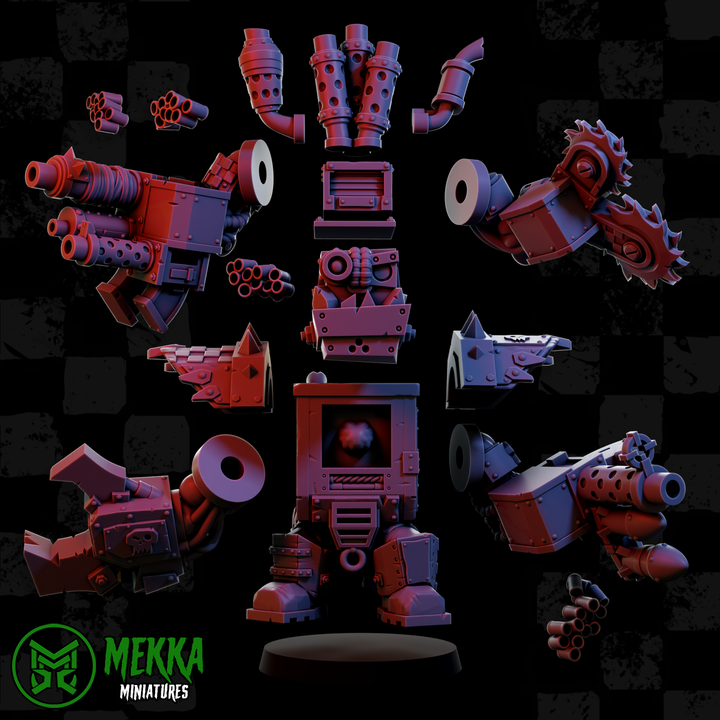 Mega Armoured Orcs Set 2 by Mekka Miniatures - 32mm Wargaming Scale