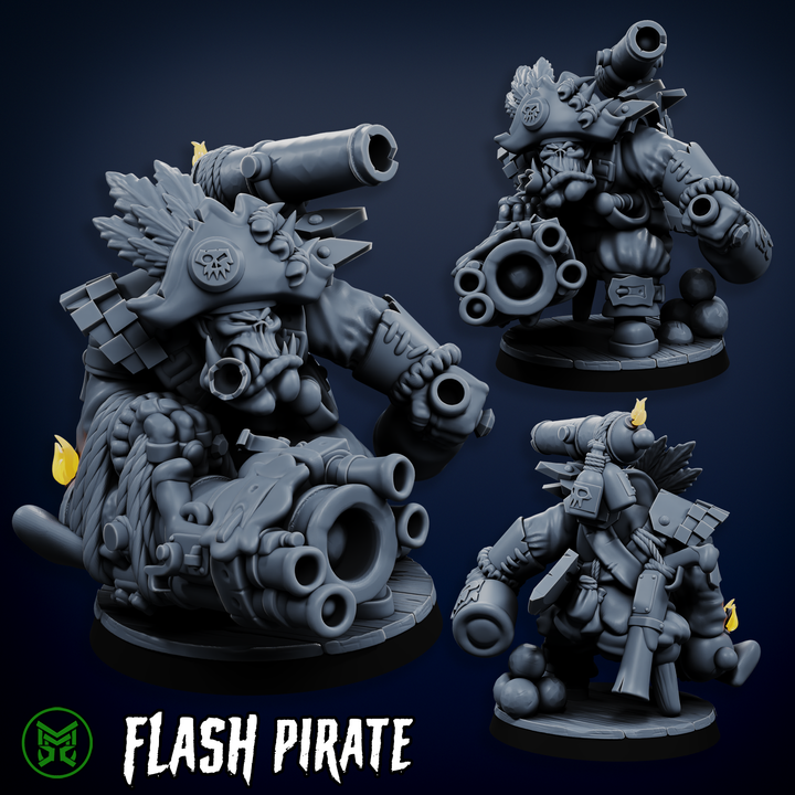 The Flashy Pirate Set by Mekka Miniatures - 32mm Wargaming Scale