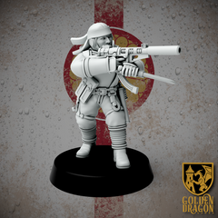 Empire of Japan - Captain Kaeda Goemon By Golden Dragon Games – 32mm Wargaming Scale