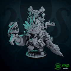 Pirate War Boss in Mega Armour by Mekka Miniatures - 32mm Wargaming Scale