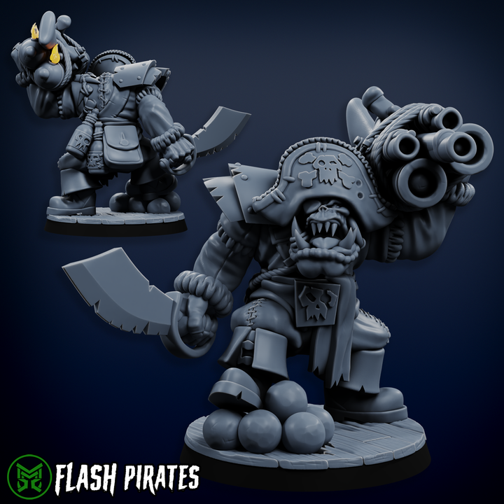 The Flashy Pirate Set by Mekka Miniatures - 32mm Wargaming Scale