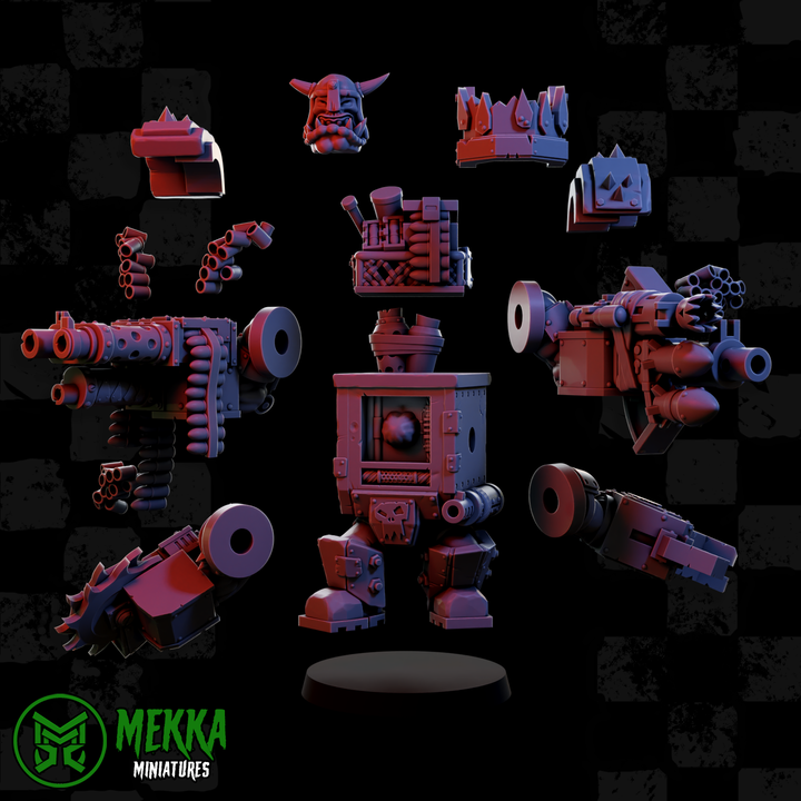 Mega Armoured Orcs Set 2 by Mekka Miniatures - 32mm Wargaming Scale