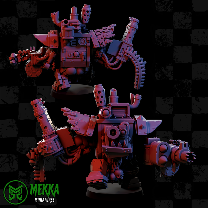 Mega Armoured Orcs Set 2 by Mekka Miniatures - 32mm Wargaming Scale