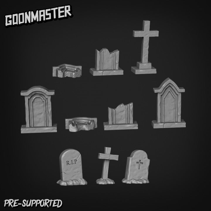 Basing Bits - Grave Stones by Goonmaster 32mm Tabletop Games