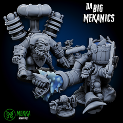 Big Mekanics - Steam-Powered Orc Engineers by Mekka Miniatures - 32mm Wargaming Scale