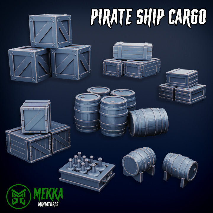 Pirate Ship Cargo by Mekka Miniatures - 32mm Wargaming Scale