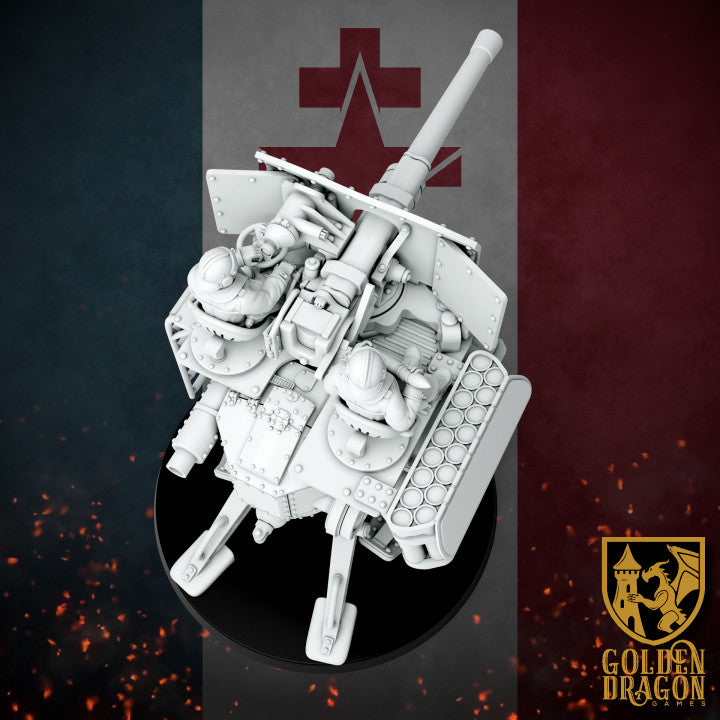New French Republic - CAIM 38 "Danton" Battle Walker By Golden Dragon Games – 32mm Wargaming Scale