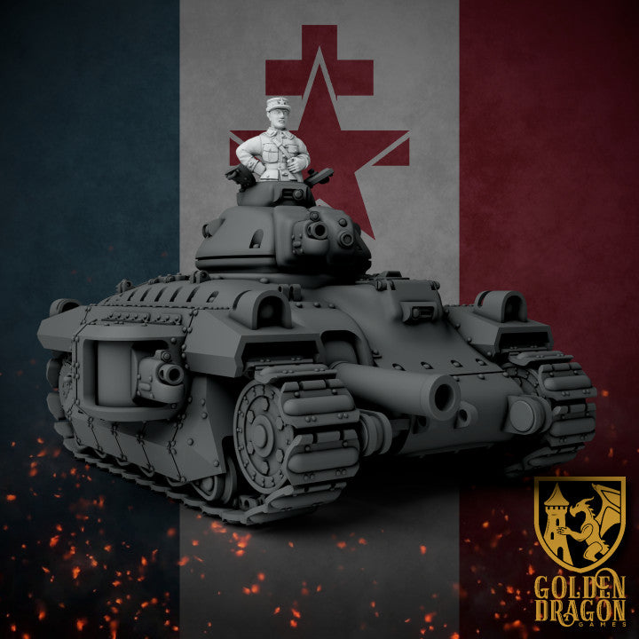 New French Republic - Colonel Charles De Gaulle By Golden Dragon Games – 32mm Wargaming Scale
