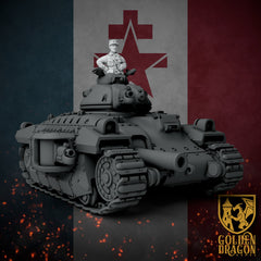 New French Republic - Colonel Charles De Gaulle By Golden Dragon Games – 32mm Wargaming Scale