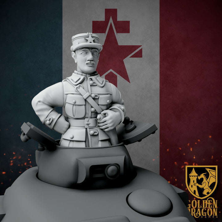 New French Republic - Colonel Charles De Gaulle By Golden Dragon Games – 32mm Wargaming Scale