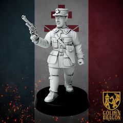 New French Republic - Colonel Charles De Gaulle By Golden Dragon Games – 32mm Wargaming Scale