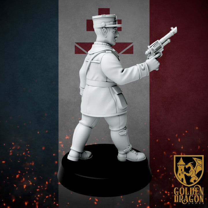 New French Republic - Colonel Charles De Gaulle By Golden Dragon Games – 32mm Wargaming Scale