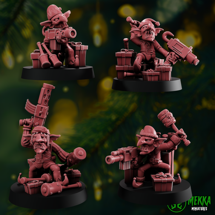 Santa Orc and Sleigh by Mekka Miniatures - 32mm Wargaming Scale