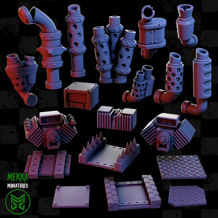 Mega Armoured Orcs Set 2 by Mekka Miniatures - 32mm Wargaming Scale