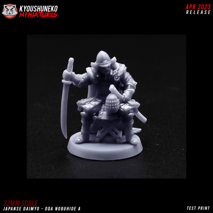 Japanese Daimyo Oda Nobuhide A by Kyoushuneko Miniatures – 32mm Wargaming Scale
