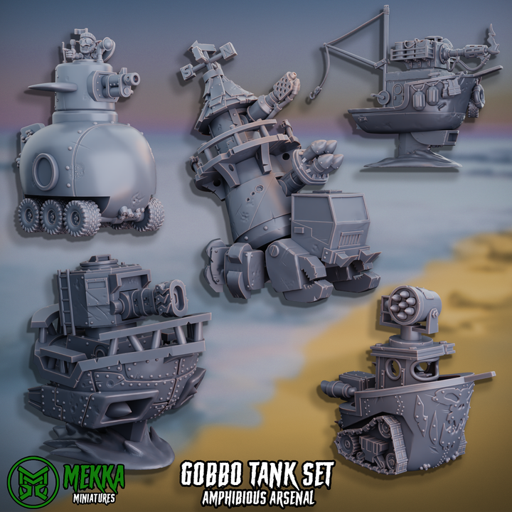 Gobbo Tank Set by Mekka Miniatures - 32mm Wargaming Scale