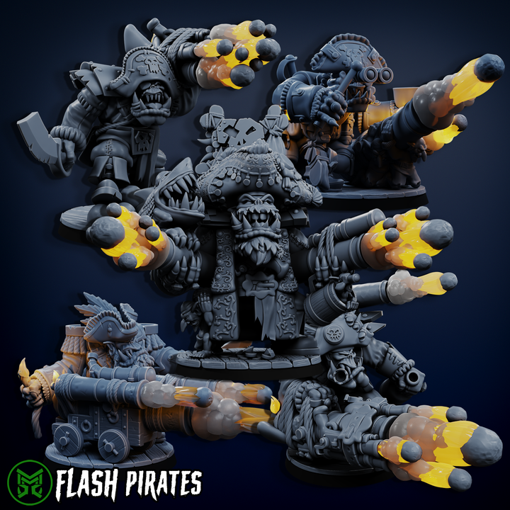 The Flashy Pirate Set by Mekka Miniatures - 32mm Wargaming Scale