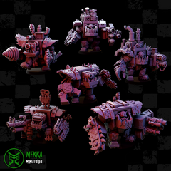 Mega Armoured Orcs Set 2 by Mekka Miniatures - 32mm Wargaming Scale