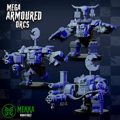 Mega Armoured Orcs by Mekka Miniatures - 32mm Wargaming Scale