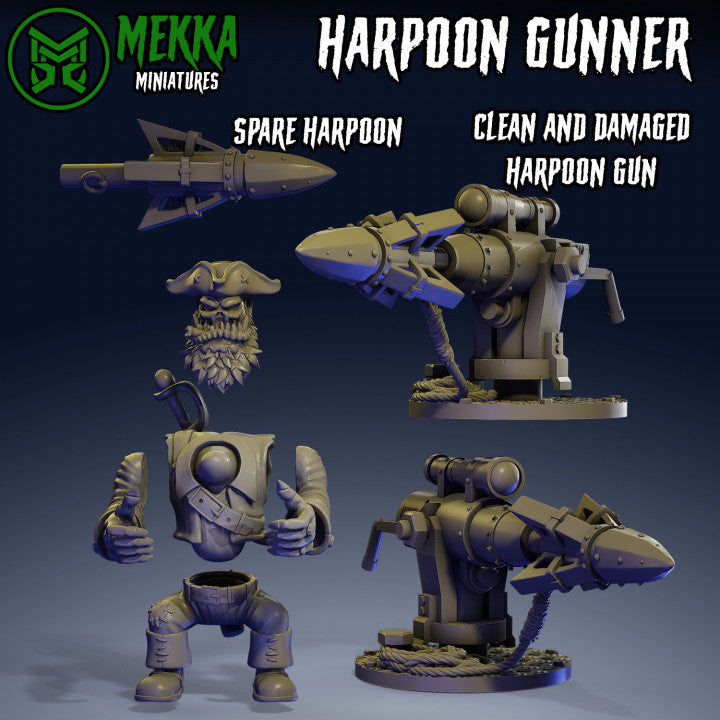 Harpoon Gunner by Mekka Miniatures - 32mm Wargaming Scale