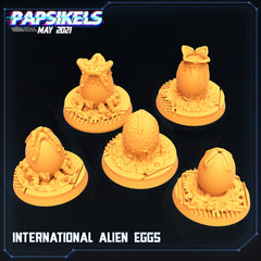 INTERNATIONAL ALIEN EGGS by PAPSIKELS MINIATURES 32mm Tabletop Games