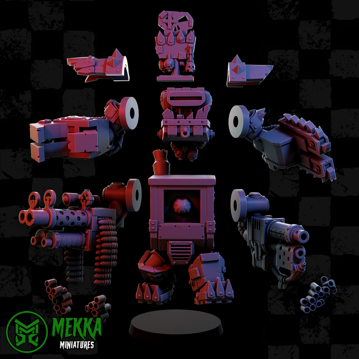 Mega Armoured Orcs Set 2 by Mekka Miniatures - 32mm Wargaming Scale