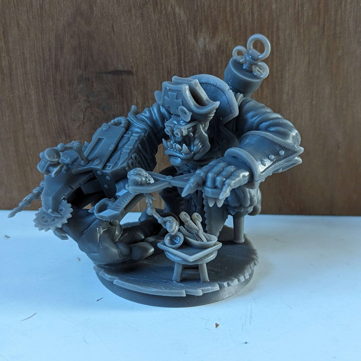 Pirate Doctor - Orc Medical Mayhem by Mekka Miniatures - 32mm Wargaming Scale