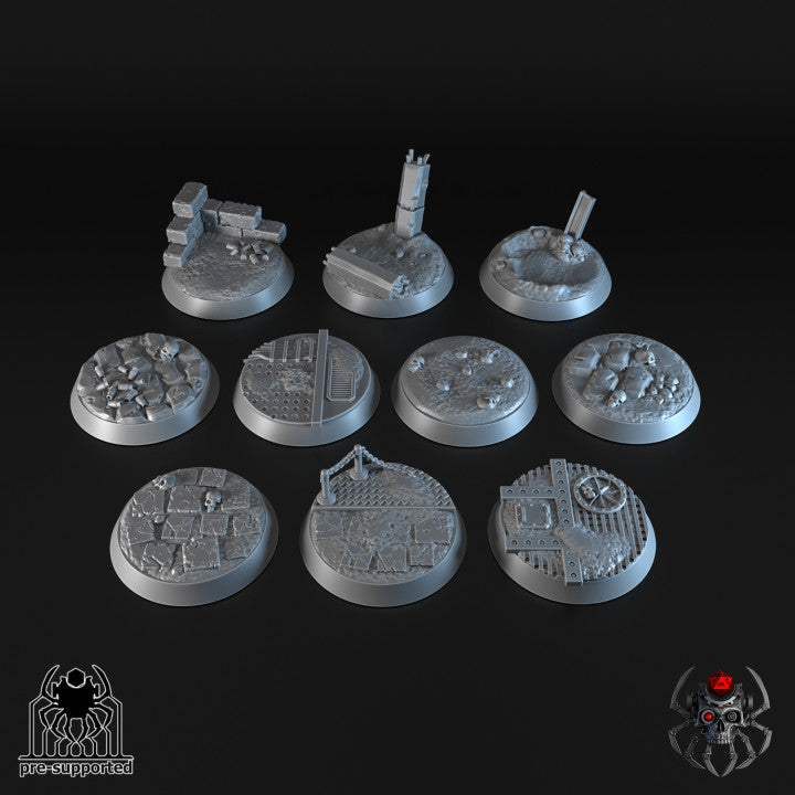 Base Pack Ø 32 mm - 1 (x10 Units) By Eight Legs Miniatures – 32mm Wargaming Scale