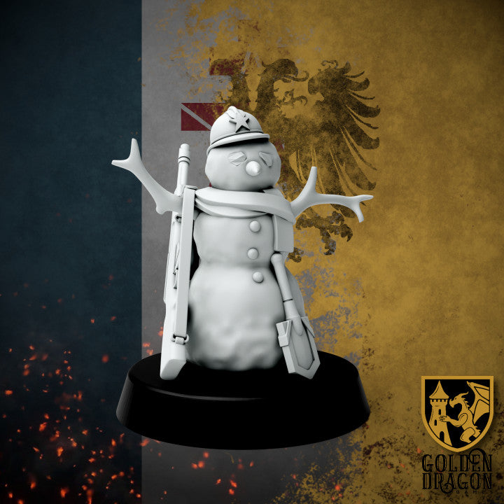 Marcher Holiday: Christmas Truce of 1938 Snowman By Golden Dragon Games – 32mm Wargaming Scale