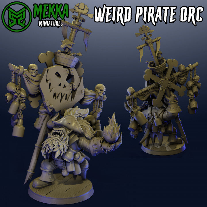 Weird Pirate Orc by Mekka Miniatures - 32mm Wargaming Scale