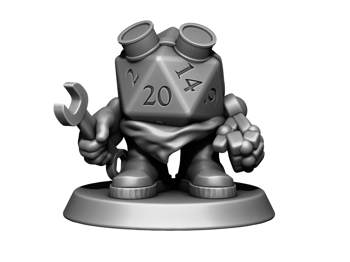 D20 Artificer Construct Hero (Small) by Minitaurus for Tabletop Games, Dioramas and Statues, Available in 15mm, 28mm, 32mm, 32mm heroic, 54mm and 75mm Statue Scale