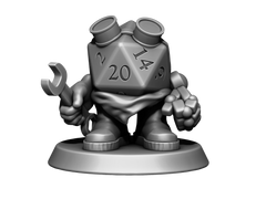 D20 Artificer Construct Hero (Small) by Minitaurus for Tabletop Games, Dioramas and Statues, Available in 15mm, 28mm, 32mm, 32mm heroic, 54mm and 75mm Statue Scale