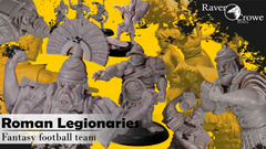Roman Legion Fantasy Football Human Team Featuring EXLUSIVE Miniature by Raven Crowe Miniatures for Tabletop Games, Dioramas and Statues