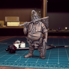Bluto the Fisher Gnome by Tytantroll Miniatures for Tabletop Games, Dioramas and Statues