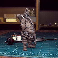 Bluto the Fisher Gnome by Tytantroll Miniatures for Tabletop Games, Dioramas and Statues