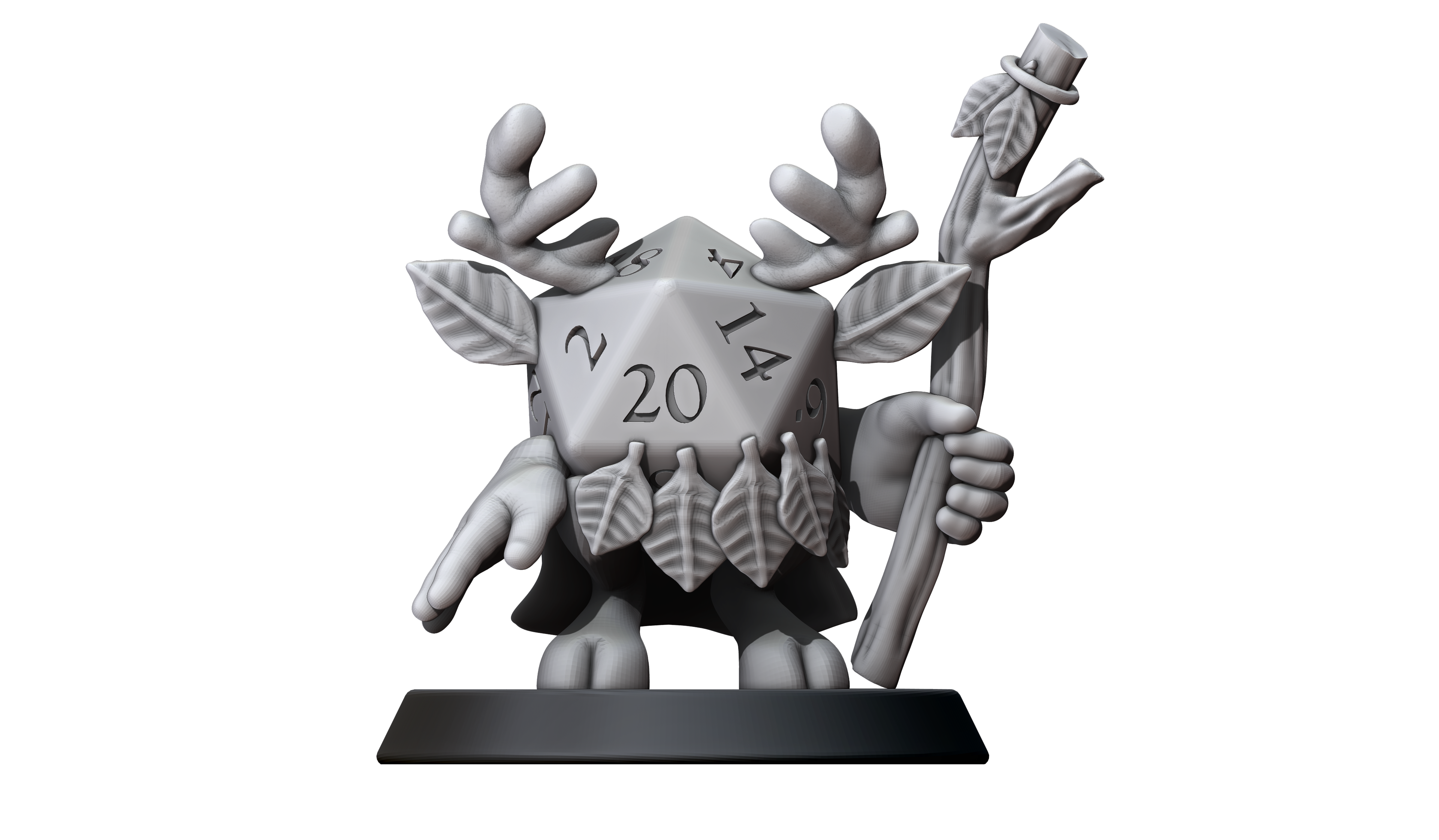 D20 Druid Construct Hero (Small) by Minitaurus for Tabletop Games, Dioramas and Statues, Available in 15mm, 28mm, 32mm, 32mm heroic, 54mm and 75mm Statue Scale