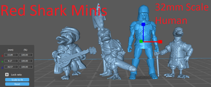 Duck Lord 3A Duck-Folk, Aarakocra Khanard Fantasy Style Noble and Trader NPC by Goonmaster Games for Tabletop Games, Dioramas and Statues, Available in 15mm, 28mm, 32mm, 32mm heroic, 54mm and 75mm Statue Scale