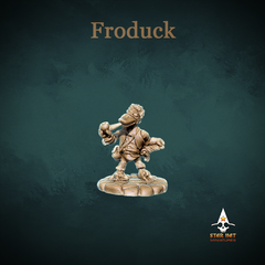 Froduck Quack Duck-Folk, Aarakocra Khanard Adventurer and Fighter with Pipe and Sword by Star Hat Miniatures for Tabletop Games, Dioramas and Statues, Available in 15mm, 28mm, 32mm, 32mm heroic, 54mm and 75mm Statue Scale
