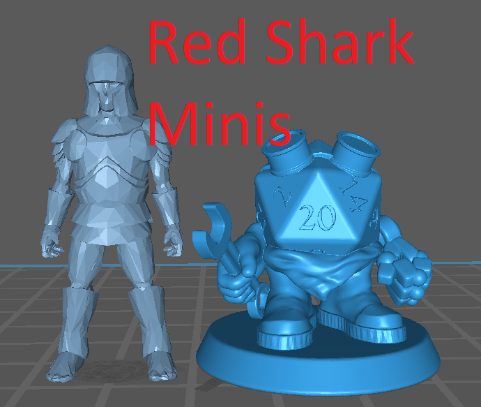 D20 Fighter Construct Hero (Small) by Minitaurus for Tabletop Games, Dioramas and Statues, Available in 15mm, 28mm, 32mm, 32mm heroic, 54mm and 75mm Statue Scale
