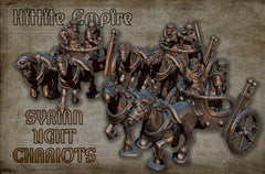 Hittite Syrian Light Chariots, Historical and Fantasy Wargaming Sculpted by Red Copper Miniatures for Tabletop Games, Dioramas and Statues, Available in 15mm, 20mm, 28mm, 32mm, 54mm and 75mm Statue Scale