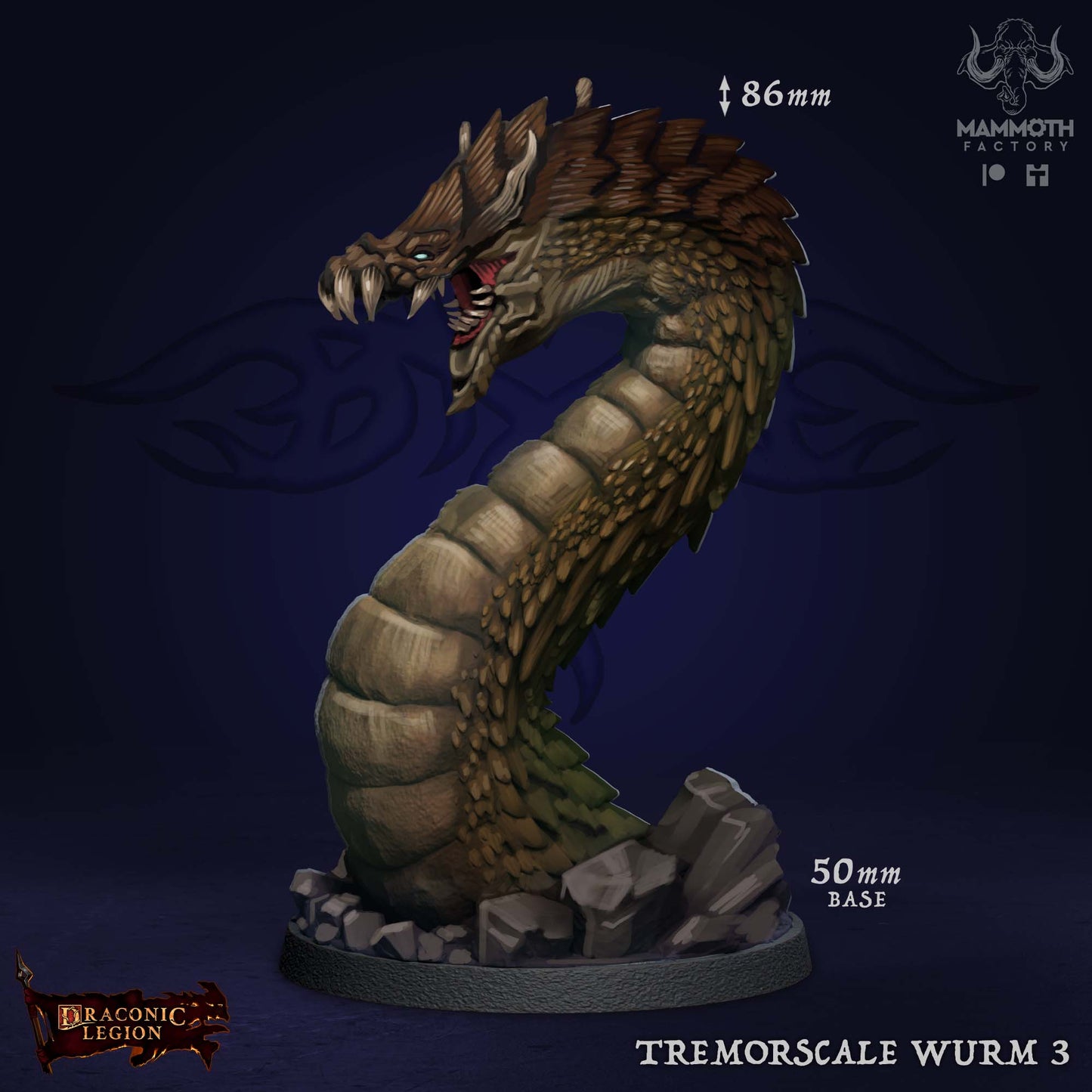 Tremorscale Wurm by Mmammoth Factory, available in standard and double sized!