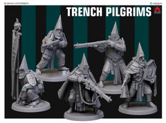Trenches Pilgrims, Religious Crusade Sculpted by Red Pilgrim 28mm-32mm Scale for popular wargames