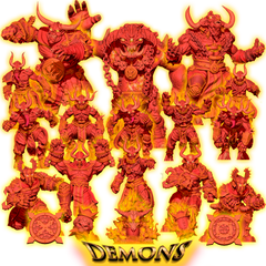 Demonios Red Blood Demons Fantasy Football Team by Rako Vendetta Miniatures for Tabletop Games, Dioramas and Statues